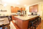 Full Kitchen with Serving Counter in Loon Mountain Condo